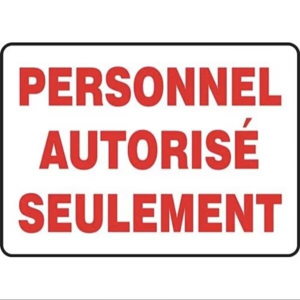 Accuform SAFETY SIGN AUTHORIZED PERSONNEL FRMADM499XL FRMADM499XL - main